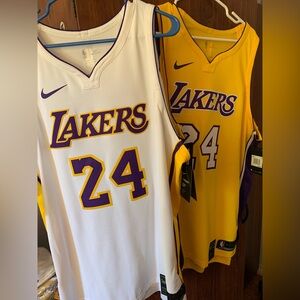 Men's NBA Los Angeles Lakers Kobe Bryant Nike Yellow/White Authentic Jersey 3X